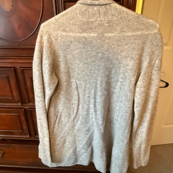 Tela Women's Gray Cashmere Open Sweater Size L - Picture 3 of 3